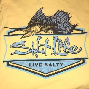 yellow salt life long sleeve t-shirt